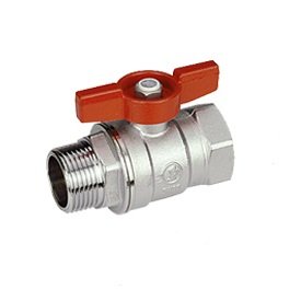 Кран шаровой Giacomini R254D 1/2" ВН, стандартный проход, красная ручка-бабочка, хромированный (арт. R254X003)