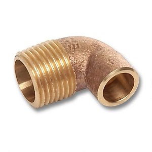Переходник угловой SANHA 4092g 42x1 1/2" НР, бронза