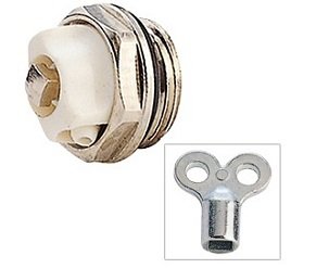Клапан воздухоотводный ручной Giacomini для радиаторов 1/2", хромированный, с герметичной прокладкой