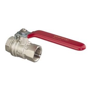 Кран шаровой полнопроходной Oventrop Optibal DN20 3/4" ВВ, PN16, ручка-рычаг из оцинкованной стали