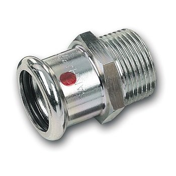 Ниппель переходной SANHA 24243G 28 мм x 1", оцинкованная сталь, ВПр-НР