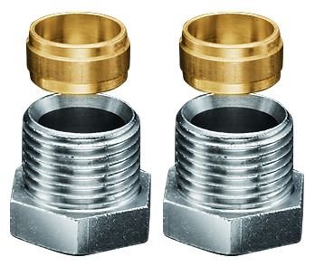 Набор присоединительный со стяжным кольцом Oventrop Ofix CEP 1/2" x 15 мм, латунь, НР ЕК