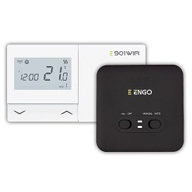 Терморегулятор беспроводной ENGO, управляемый через интернет, Wi-Fi, на батарейках (арт. E901-WIFI)
