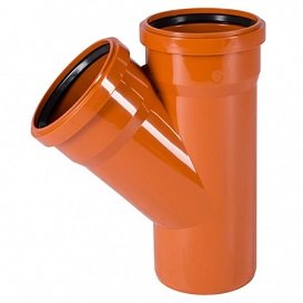 Тройник канализационный Ostendorf KGEA 160 мм 45°, ПВХ