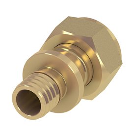 Соединение прямое с накидной гайкой TECE TECEspring AX 16 мм x 1/2", латунь
