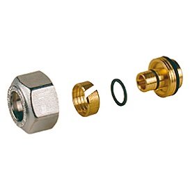 Переходник для многослойной трубы Giacomini R179AM 16 x 16x2,0 мм, латунь