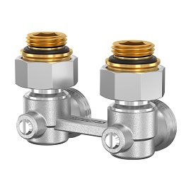 Узел нижнего подключения угловой Simplex Standard Line E1/50 1/2" НР x 3/4" НР, латунь