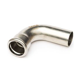 Отвод 90° SANHA NiroPress 15 мм, AISI 304L, ВПр-НПр