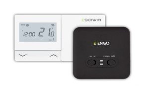 Терморегулятор беспроводной ENGO, управляемый через интернет, Wi-Fi, на батарейках (арт. E901WIFI)