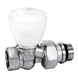 Клапан ручной прямой Giacomini R6TG 1/2" ВН, латунь хромированная, отвод с герметичной прокладкой