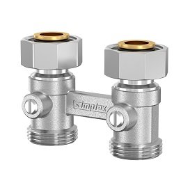 Узел нижнего подключения прямой Simplex Standard Line D2/50 3/4"x3/4", латунь, с конусными вставками 3/4"