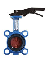 Затвор дисковый межфланцевый Tecofi Tecfly DN 200 PN 16, ковкий чугун, с ручкой, манжета EPDM