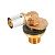 Угольник прессовый 90° Oventrop Cofit P 20x2,5 мм x 1/2" ВР, бронза (RX), для прохода через стену, с крепежом