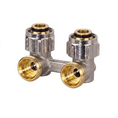 Вентиль угловой Oventrop Multiflex R (ZB) 3/4" НГ x 3/4" НР, латунь никелированная