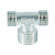 Тройник равнопроходный ELSEN Metalit TIN PLATED 1/2" НВН, латунь