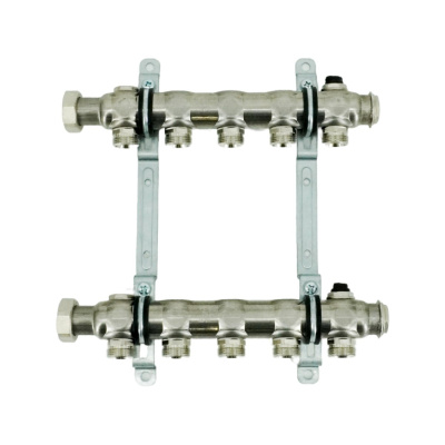 Коллектор распределительный Oventrop Multidis SH 1"x3/4" EK, 5 контуров, нержавеющая сталь