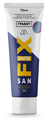 Паста универсальная для уплотнения резьбовых соединений RTP SANFIX 70 мл, в тубе, графит