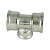 Тройник переходной ELSEN Metalit TIN PLATED 3/4"x1/2"x3/4" ВВВ, латунь, CN
