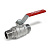 Кран шаровой Giacomini 1 1/4" НН, хромированный, с рычаговой рукояткой (арт. R253LX006R)