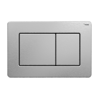 Панель смыва Rehau NOVA QUAD STEEL, прямоугольные клавиши, брашированная нержавеющая сталь, против отпечатков пальцев