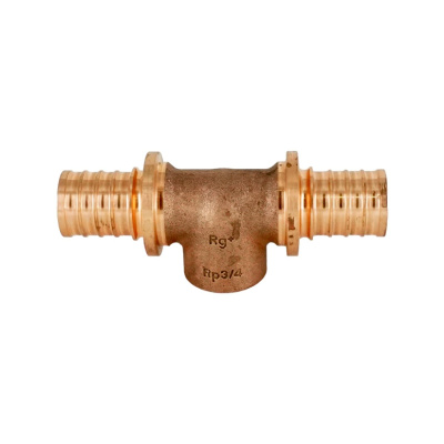 Тройник с внутренней резьбой на боковом проходе Rehau RAUTITAN RX+ 32 мм x Rp 3/4" x 32 мм, бронза