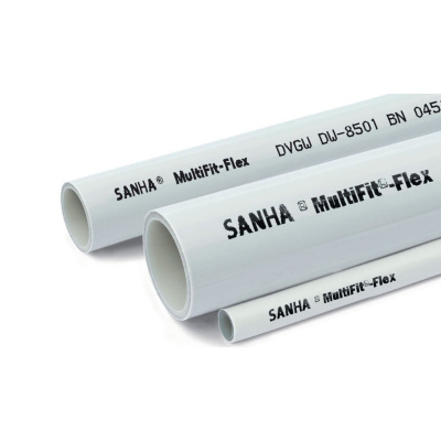 Труба металлополимерная универсальная SANHA Flex 23000.3 PE-RT II/AL/PE-RT II 16x2,0 мм, бухта 200 м
