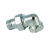 Сгон-американка угловой ELSEN Metalit TIN PLATED 1/2" НВ, латунь, с плоским уплотнением