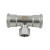 Тройник SANHA NiroPress 28 мм x 1/2" x 28 мм, AISI 316L, ВПр-ВР-ВПр